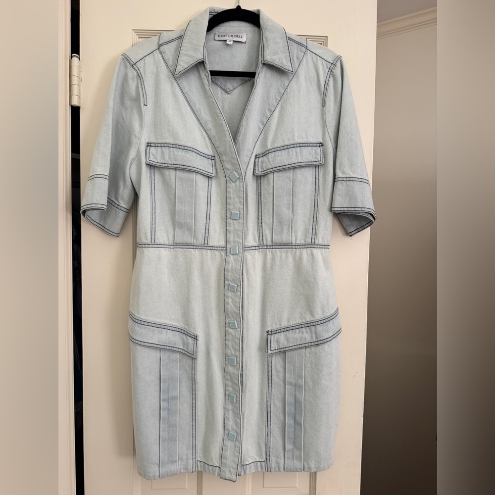 Hunter Bell Light Blue Denim Dress